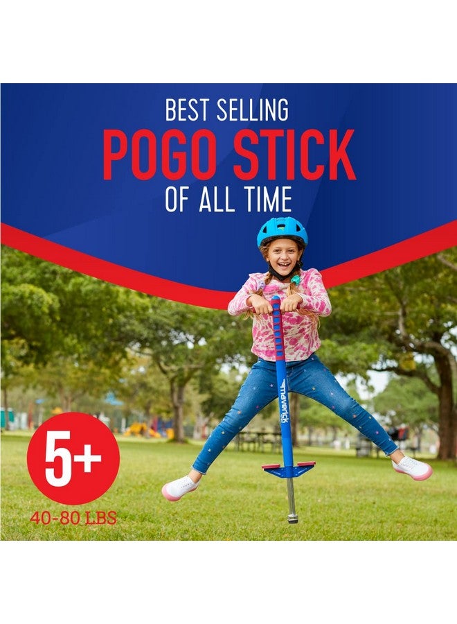 Flybar Flybar Maverick Foam Pogo Stick for Kids Age 5 and Up, 40 to 80 Pounds, Pogo Stick for Boys and Girls (Red/Blue) - Image 3