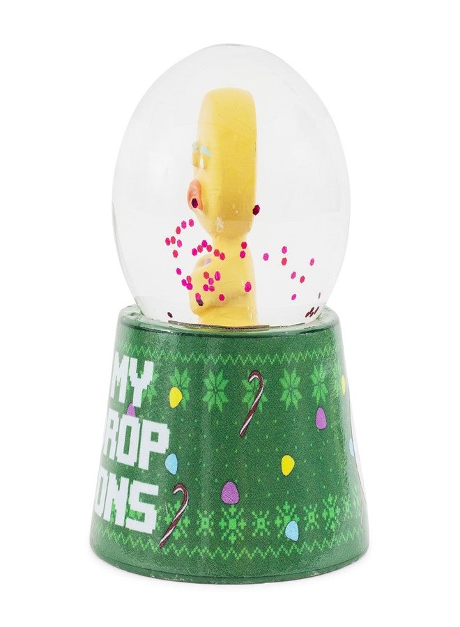 سيلفر بوفالو كرة ثلجية صغيرة مضيئة من شريك جينجي نوت ماي غَمدروپ بوتونز مع عرض بريق دوّار | ارتفاع 3 بوصات - Image 4