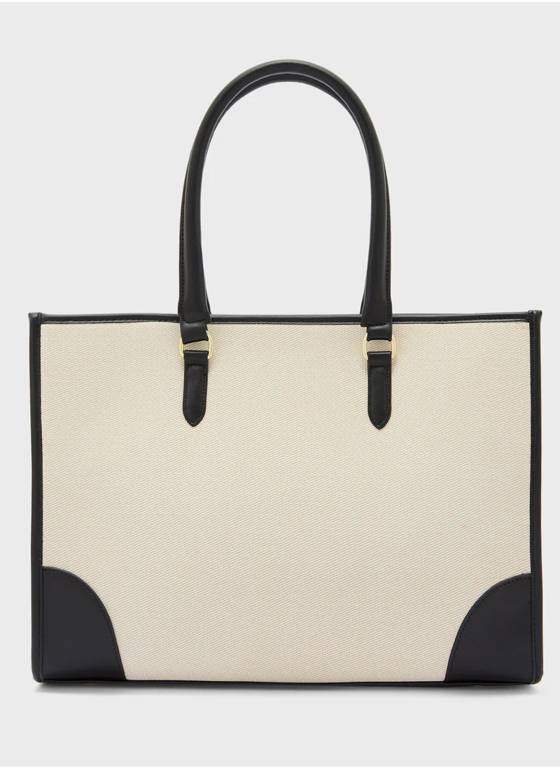 خزانة Contrast Color Large Tote Bag