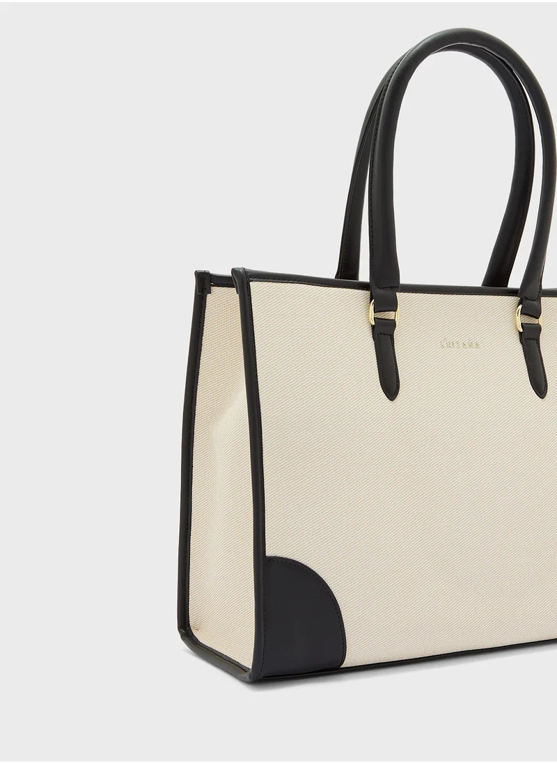 خزانة Contrast Color Large Tote Bag
