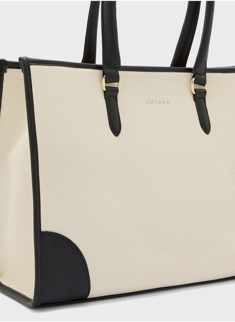 خزانة Contrast Color Large Tote Bag
