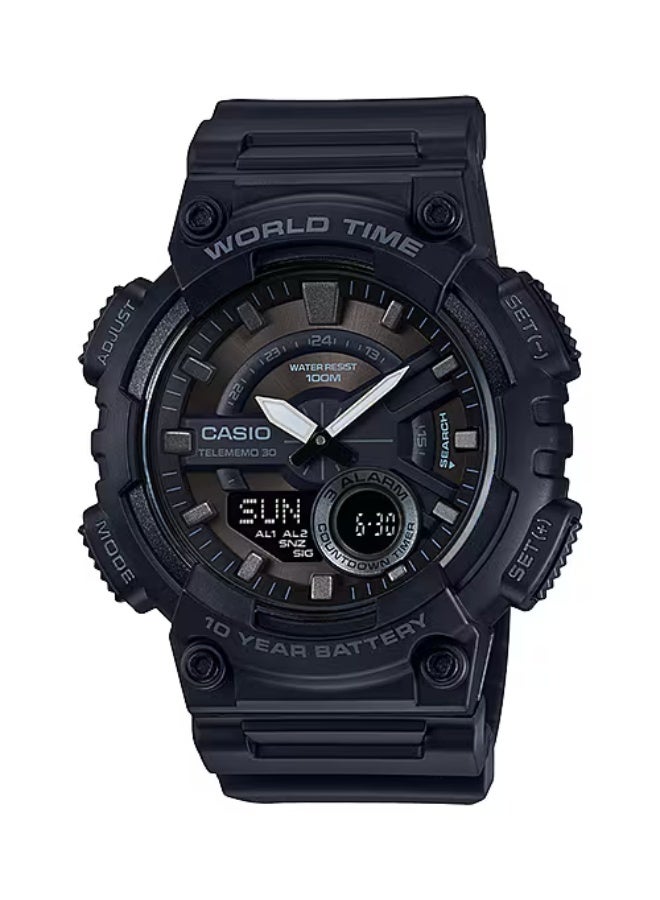CASIO Youth Water Resistant Analog/Digital Watch AEQ-110W-1BVDF