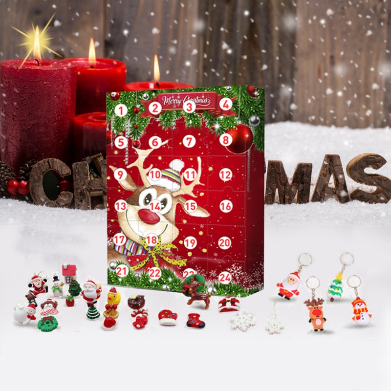 Christmas Calendar Red 24 Hidden Surprises - Safe Materials Holiday Countdown For Kids Festive Entertainment - Image 4