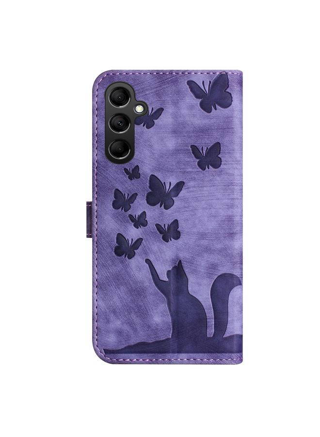 S-TOP Case For Samsung Galaxy S25 5G Butterfly Cat Embossing Flip Leather Phone Case - Image 3