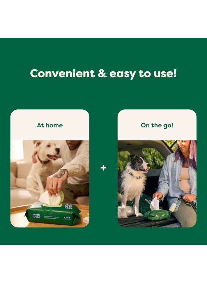 إيرث ريتد مناديل إيـرث ريتد للكلاب، لطيفة ومضادة للحساسية، للتنظيف والترطيب، مخصصة للعناية بالكفوف والجسم والمنطقة الخلفية، برائحة اللافندر، عدد مائة منديل - Image 3