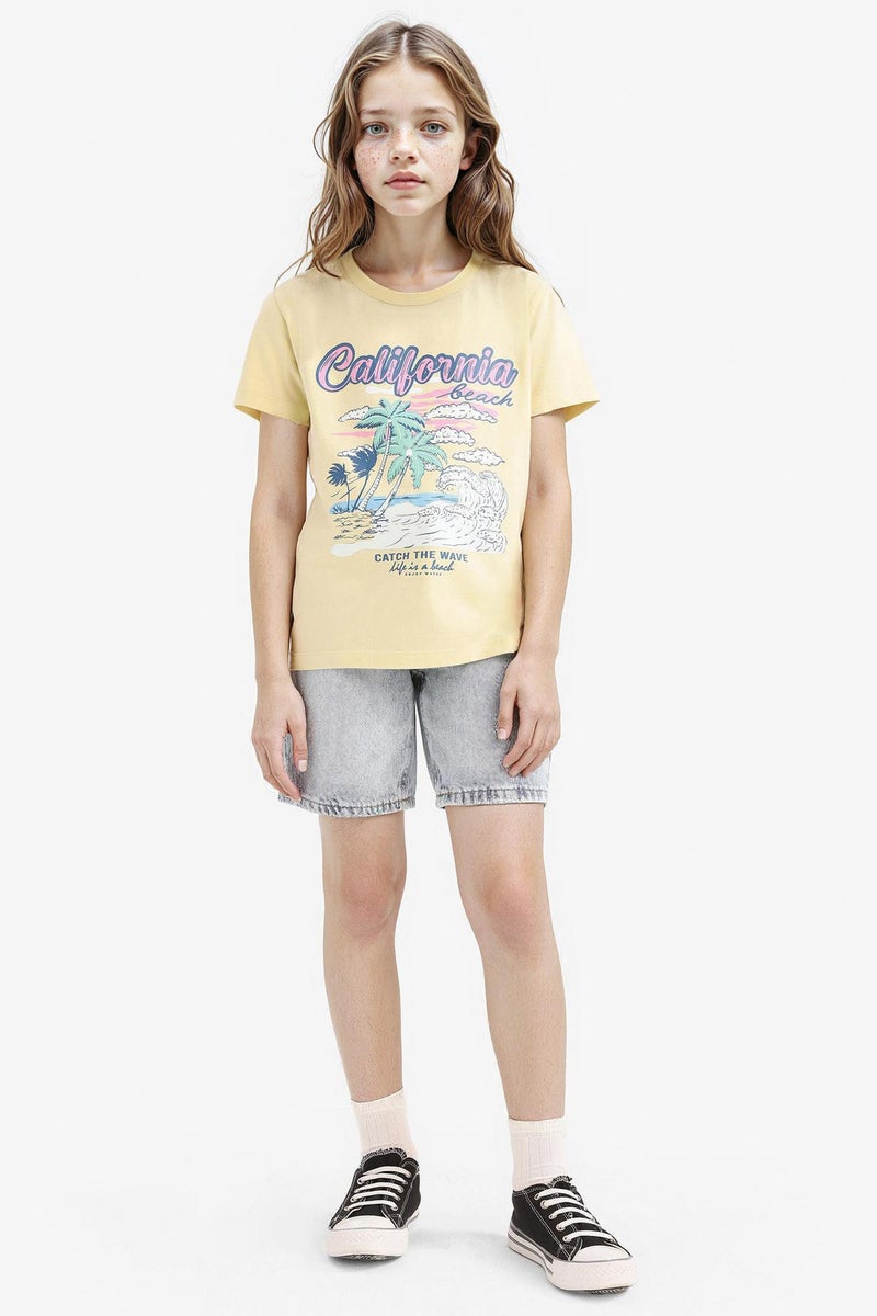 DeFacto Blue Girl Girl Denim Shorts Casual - Image 3