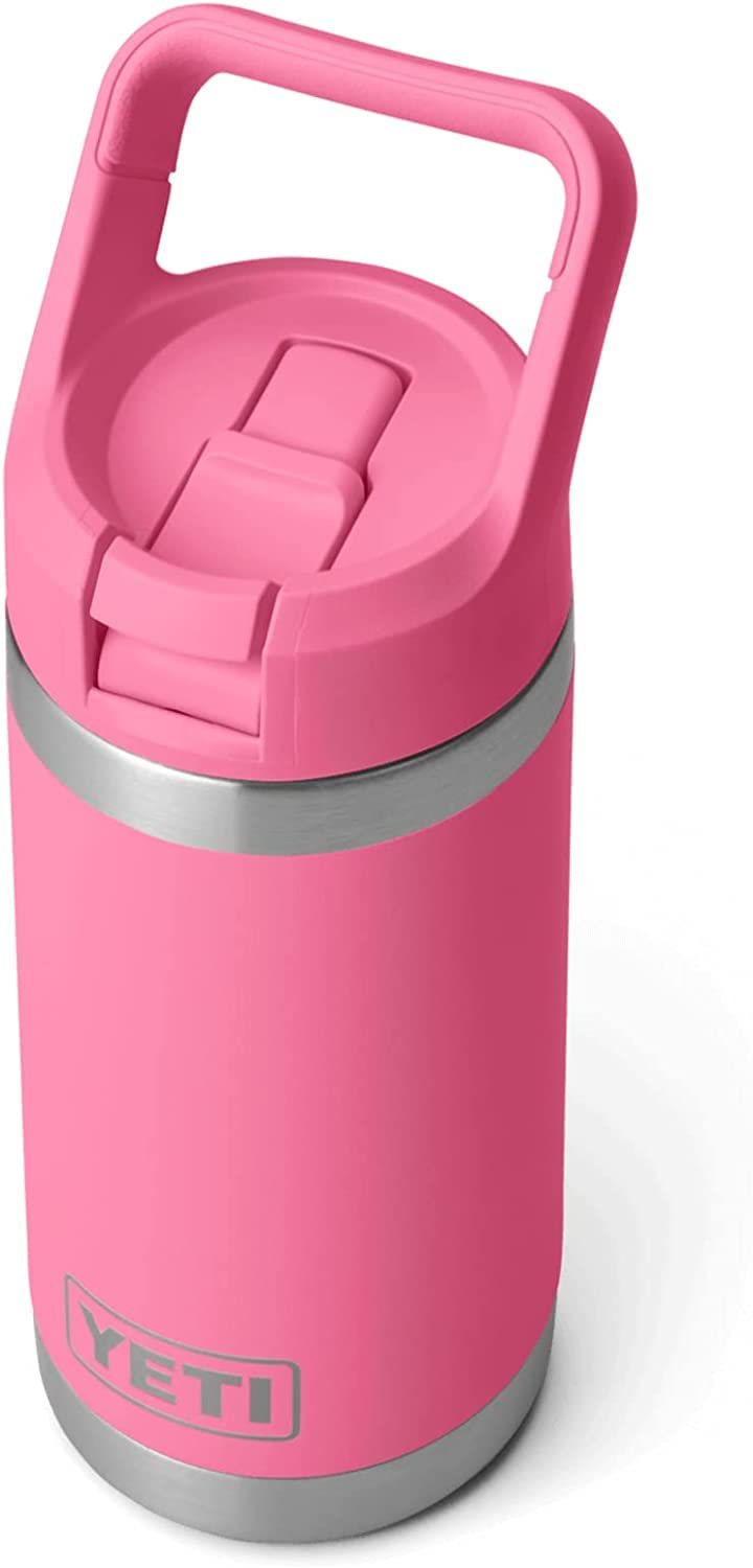 Yeti Rambler Jr. 12 Oz Kids Bottle  With Straw Cap  Harbor Pink - Image 1