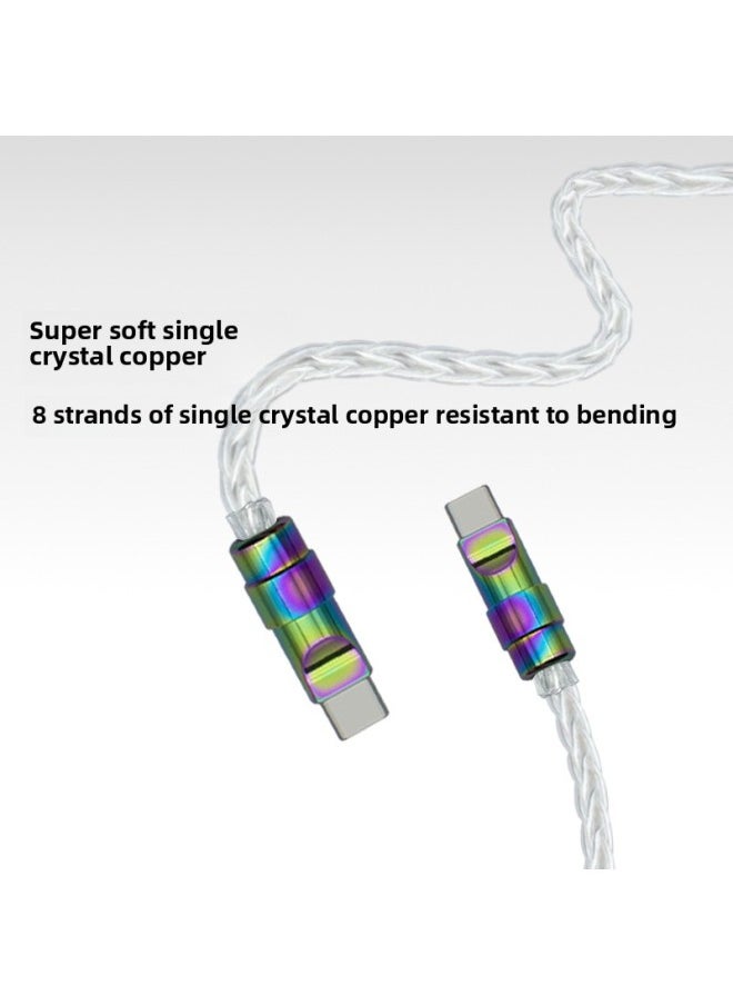 Generic - Colorful Pure Copper Hardware Ultra-soft Single Crystal Copper Data Cable For Iphone16 Mobile Phone Mate60 Fast Charging-Color:0.15m Usb To For Apple/12w-Model:Single Crystal Copper Gold [colorful Copper Shell] - Image 1