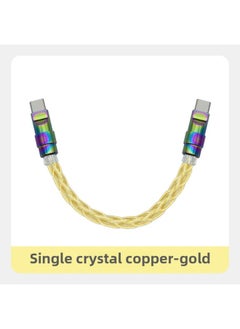 Colorful Pure Copper Hardware Ultra-soft Single Crystal Copper Data Cable For Iphone16 Mobile Phone Mate60 Fast Charging-Color:0.15m Usb To For Apple/12w-Model:Single Crystal Copper Gold [colorful Copper Shell]