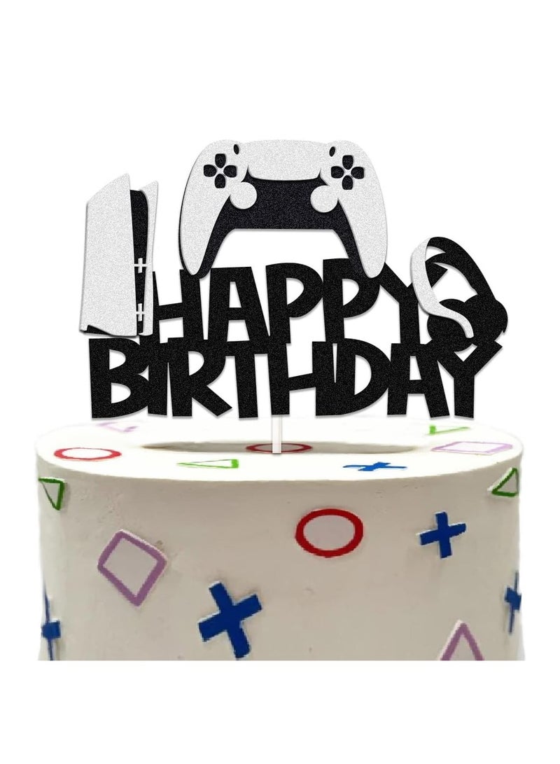 ذا بارتي بوبير زينة كعكة لعبة فيديو لامعة - لوازم حفلات أعياد الميلاد بإصدار PS5 - Image 1