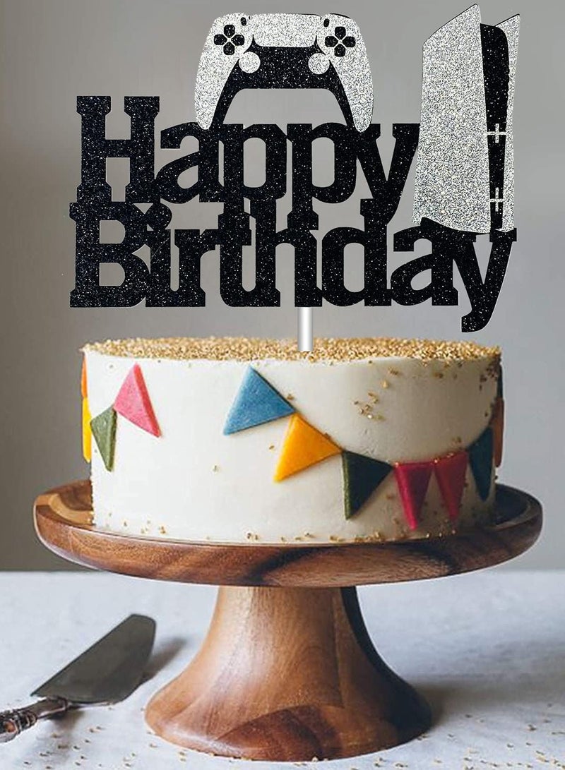 ذا بارتي بوبير زينة كعكة لعبة فيديو لامعة - لوازم حفلات أعياد الميلاد بإصدار PS5 - Image 5