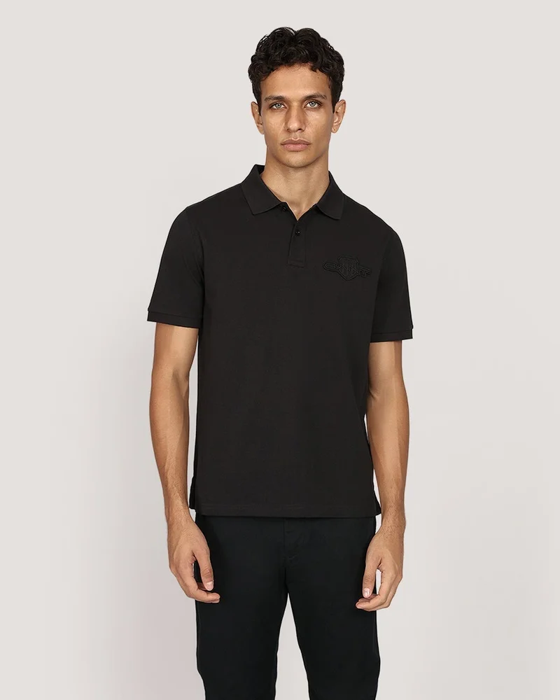 GANT Regular Tonal Shield Short Sleeve Polo
