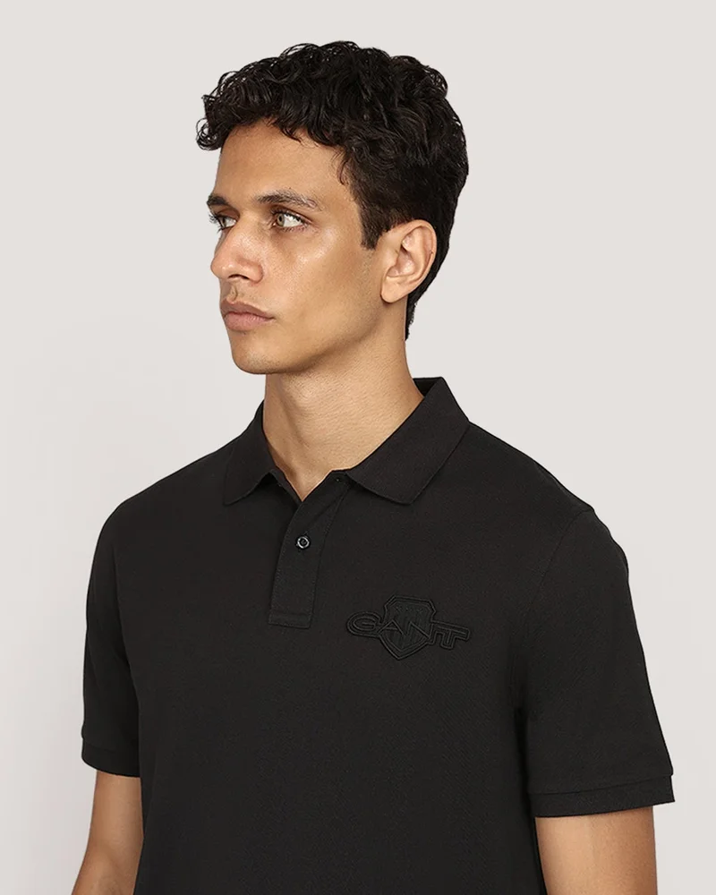 GANT  Regular Tonal Shield Short Sleeve Polo for Men | Best Price UAE