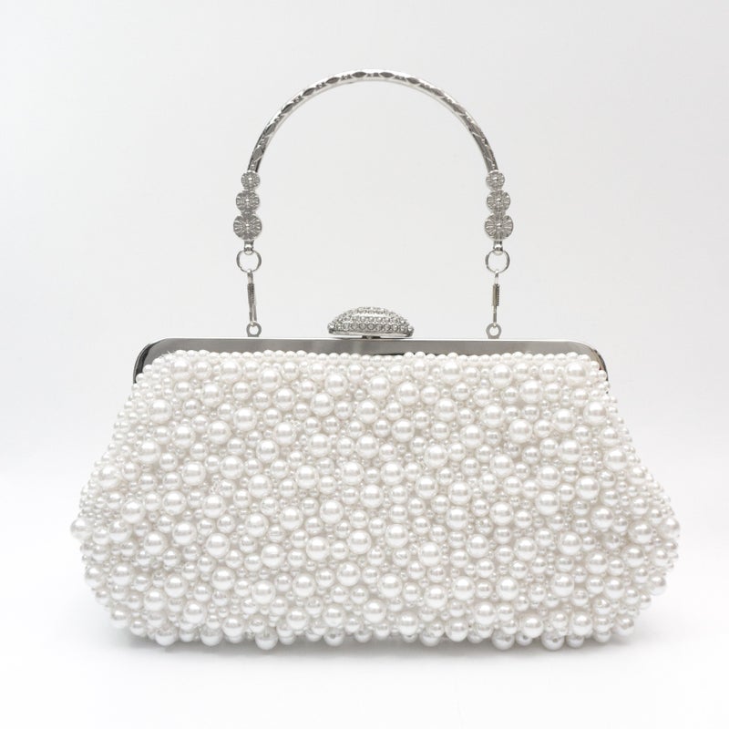 Kay Weili Solid Color Pearl Bag Evening Bag Women'S Clutch Bag Evening Dress Cheongsam Beaded Evening Bag - Image 1