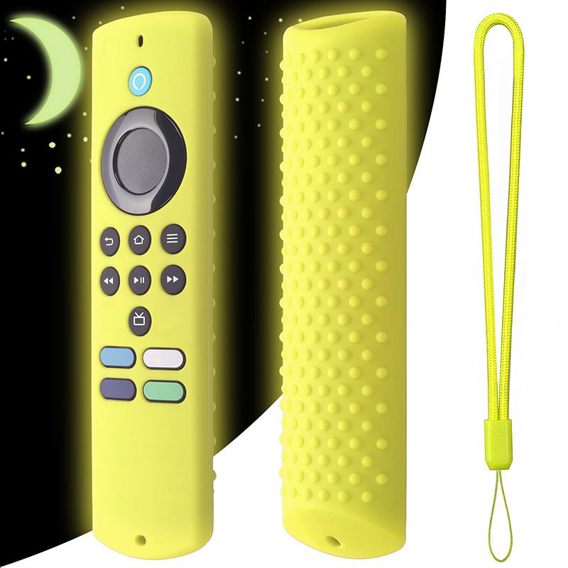 مناسب لجهاز تحكم عن بُعد تلفزيون Fire TV Stick Lite لعام 2021 - حافظة سيليكون باللون الأخضر المضيء تناسب إصدار Lite 2021 - Image 1