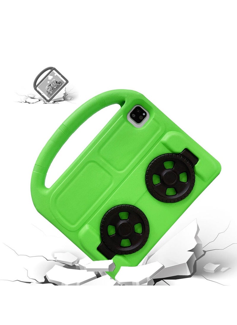 Generic Ipad Air 9.7 Shockproof EVA Foam Case Cover With Wheel Stand For Apple iPad 9.7 inch (6th Gen / 5th Gen) iPad Air 2/ iPad 5/6 Green  - Image 3