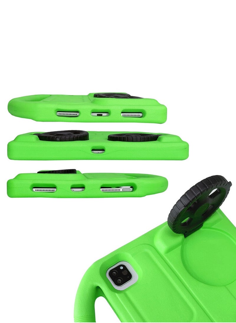 Generic Ipad Air 9.7 Shockproof EVA Foam Case Cover With Wheel Stand For Apple iPad 9.7 inch (6th Gen / 5th Gen) iPad Air 2/ iPad 5/6 Green  - Image 4