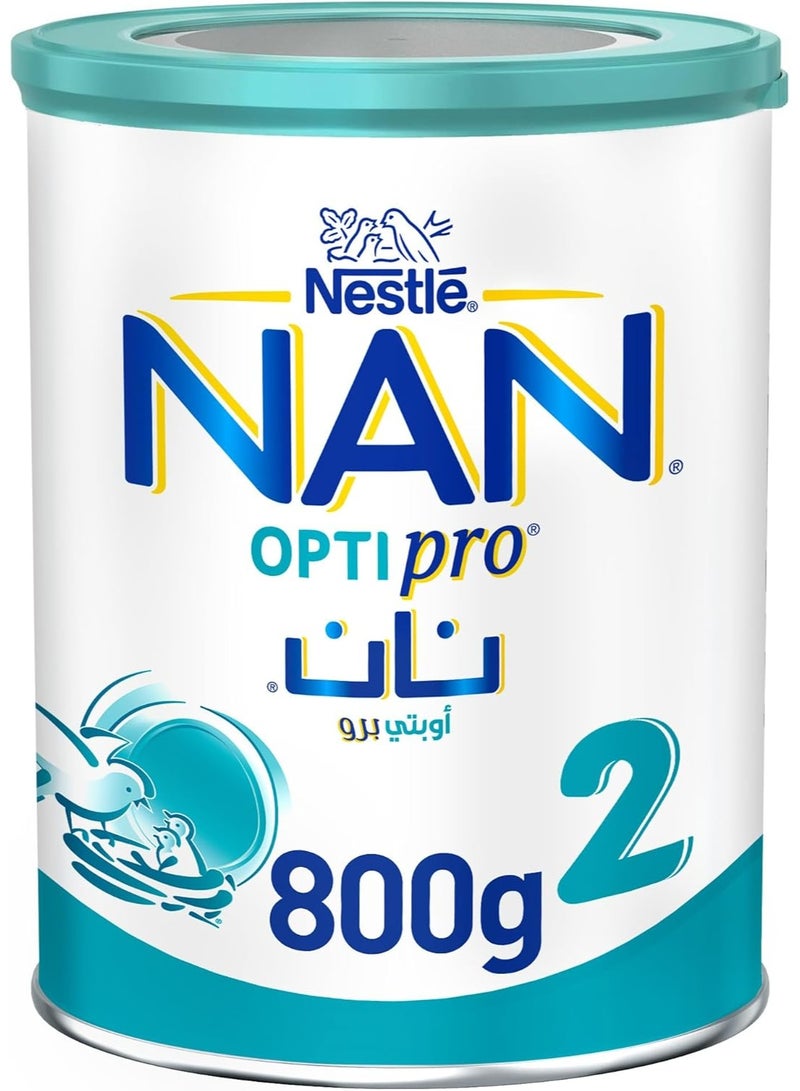 NAN Optipro Stage 2 Formula Milk 800g for Babies 6–12 Months