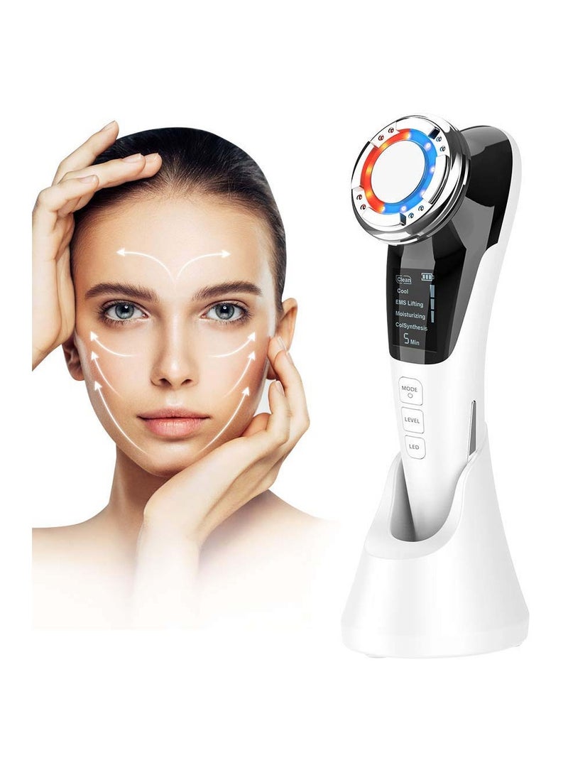 Excefore Face Massager for Skin Care, Beauty Device Multi Anti-wrinkle High-Frequency EMS Facial Lifting Toning with Red/Blue Machine, Make-up Remover, Wrinkle Removal, Skin Tightening - Image 1