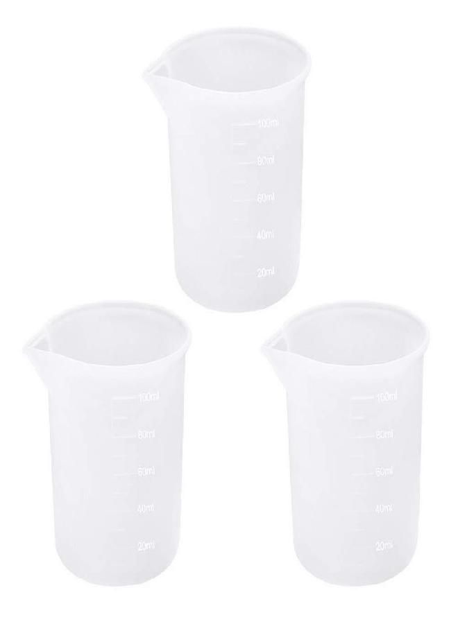 SUMAJU 3 PCS Silicone Measuring Cups, 100ml Silicone Cups for Resin Non-Stick Mixing Cups Resin Measuring Cups Tool with Precise Scale for Resin DIY Craft  - Image 4