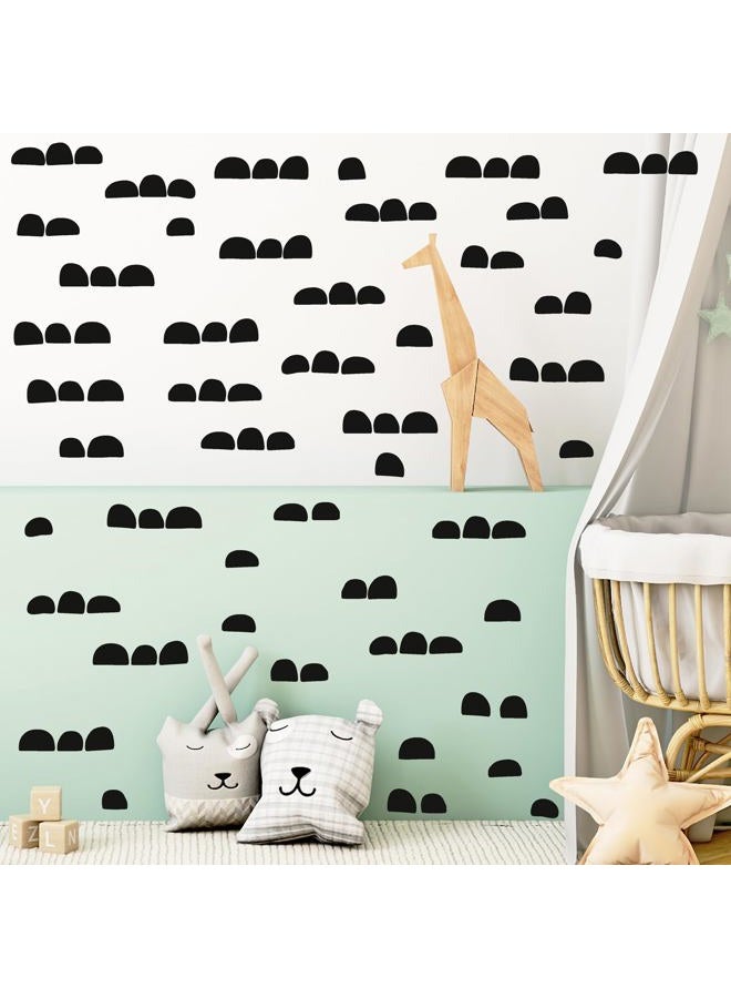 Kazova Geometric Wall Decals Boho Black Wall Stickers Abstract Wall Art Sticker Modern Wall Stickers Half Circle Arch Wall Decals Peel and Stick Vinyl Wall Decals for Bedroom Living Room Decor - Image 3