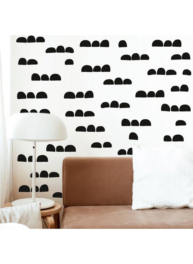 Kazova Geometric Wall Decals Boho Black Wall Stickers Abstract Wall Art Sticker Modern Wall Stickers Half Circle Arch Wall Decals Peel and Stick Vinyl Wall Decals for Bedroom Living Room Decor - Image 4