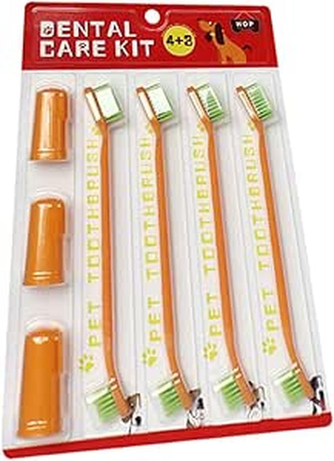 MILISTEN Pet Toothbrush For Cats And Dogs Soft Bristles Easy To Use Blue Household Cat Supply - Image 1