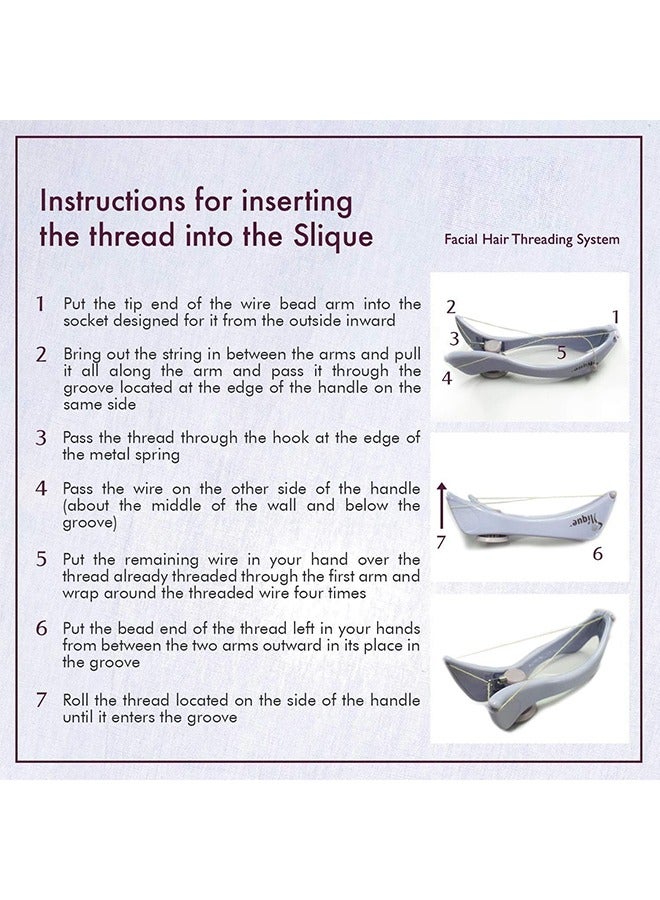 Facial Epilator for Women, Manual Face Hair Remover Device with 5 Pre-Cut Extra Strength Threads, Threading Hair Removal Epilators for Women Face and Upper Lip - Image 5