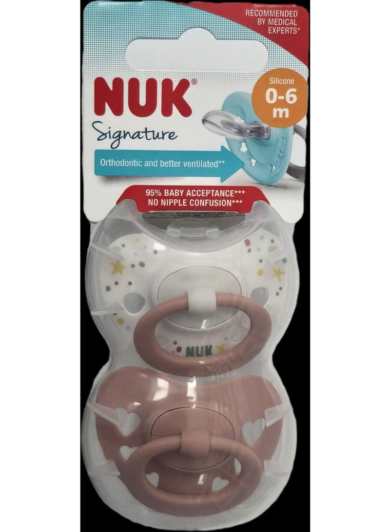 NUK Signature Silicone Soother 0-6m B
