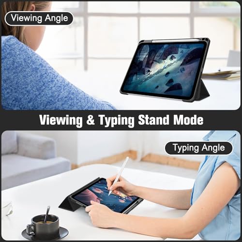 Fintie Hybrid Slim Case for iPad (A16) 11th Generation 11 Inch (2025), iPad 10th Generation 10.9 Inch (2022) - Shockproof Cover with Clear Transparent Back Shell & Pencil Holder, Black - Image 5