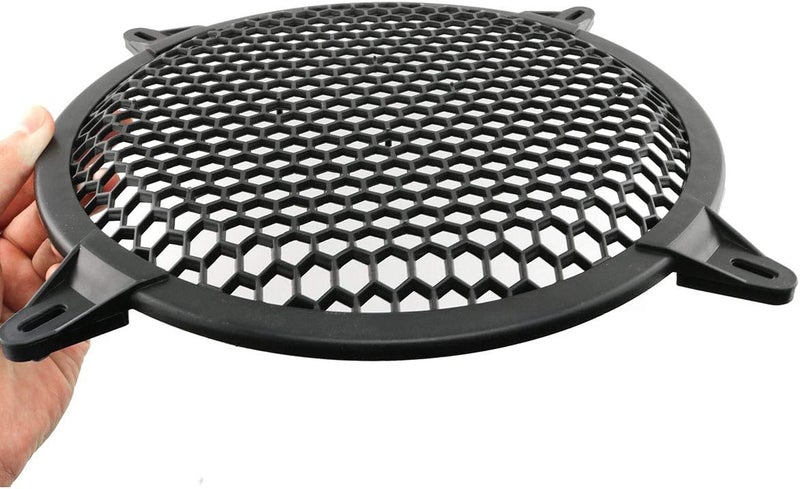 Eoutstanding 10Inch Subwoofer Speaker Waffle Grill Guard Protector Cover Black Plastic Mesh Round Car Subwoofer Speaker Cover - Image 5