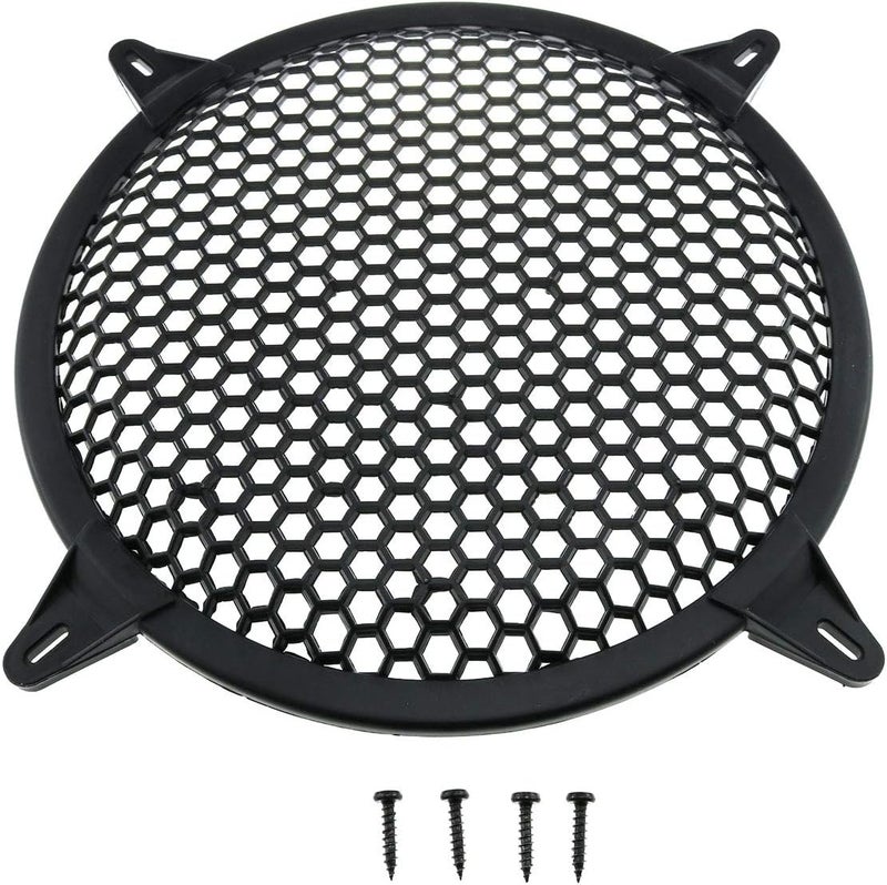 Eoutstanding 10Inch Subwoofer Speaker Waffle Grill Guard Protector Cover Black Plastic Mesh Round Car Subwoofer Speaker Cover - Image 1