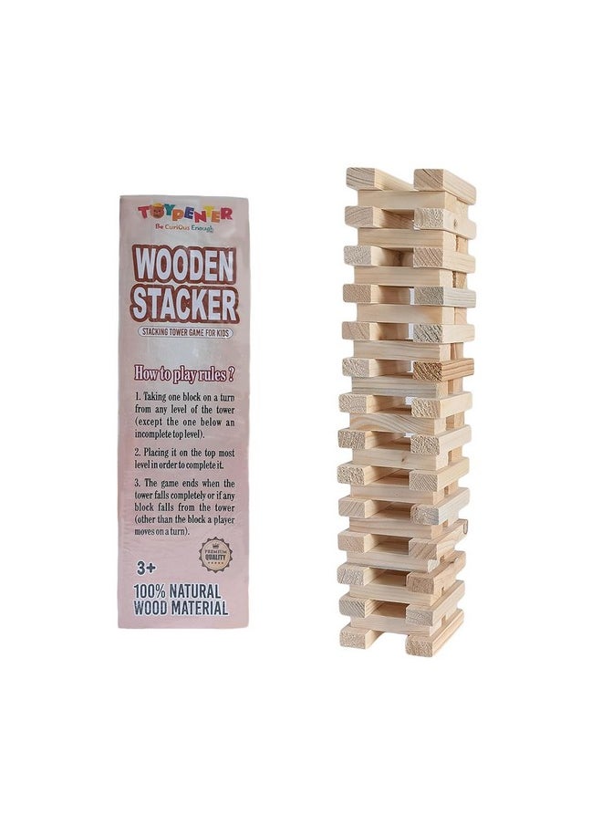 MKY MKY Wooden Stacking Tower Game,Games & Puzzles for Kids, Toys for Kids, Ages 6 and Up  - Image 1