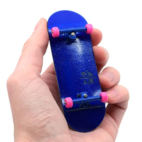 Teak Tuning 32mm Fingerboard Complete Fully Assembled with Pro Level Components Pro Shaped Wooden Deck 32x97mm UltraSpin Bearing Wheels Prodigy Gen2 Trucks Blue Pink - Image 1