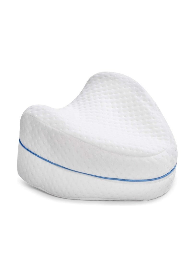 Zashe Ergonomic Memory Foam Leg Pillow – Orthopedic Knee & Leg Support for Side Sleepers, Sciatica, Hip, and Back Pain Relief  - Image 1