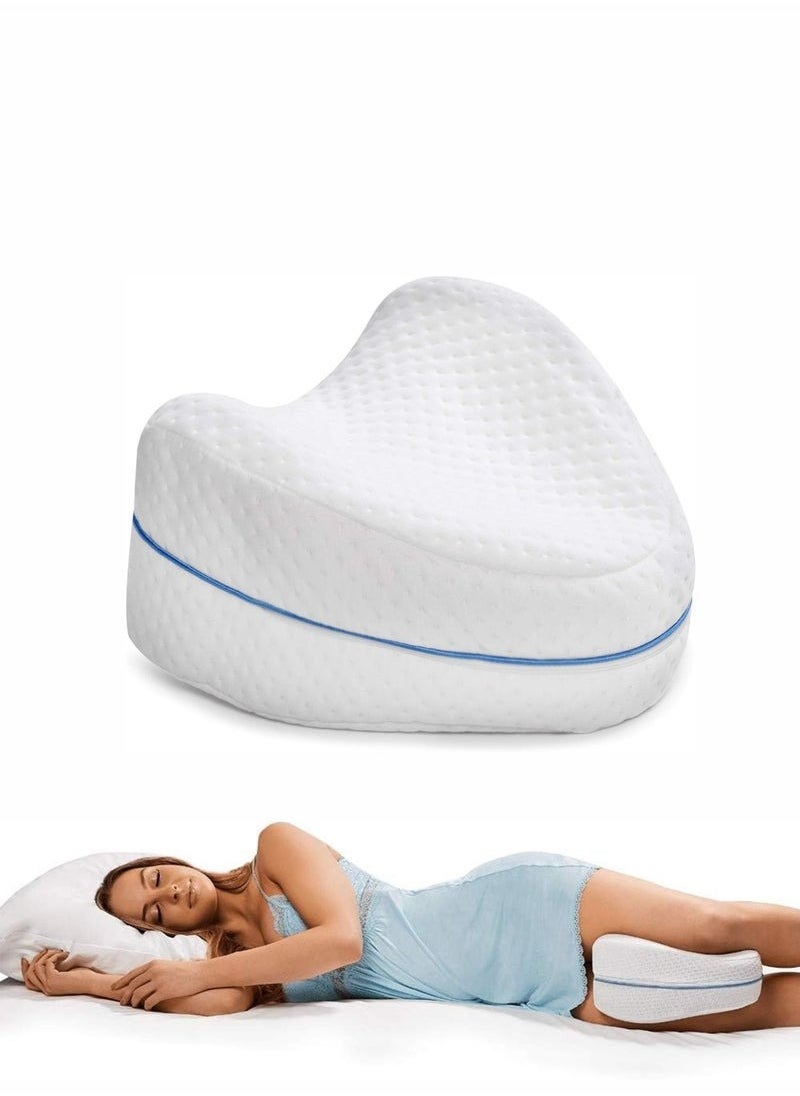 Zashe Ergonomic Memory Foam Leg Pillow – Orthopedic Knee & Leg Support for Side Sleepers, Sciatica, Hip, and Back Pain Relief  - Image 3