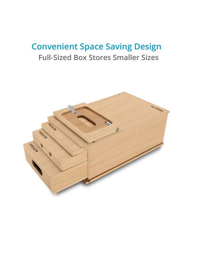 PROAIM Nested APPL-Box Set for Studio, Film Set & Photography. 5/8” Baby Pin Mount for Accessories. Multifunctional Wooden Boxes for Propping, Levelling, Sitting, or Standing (AB-12) - Image 3
