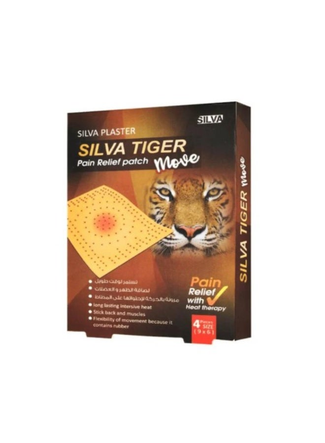 سيلفا لصقة سيلفا تايجر موف لتسكين الآلام، 4 قطع