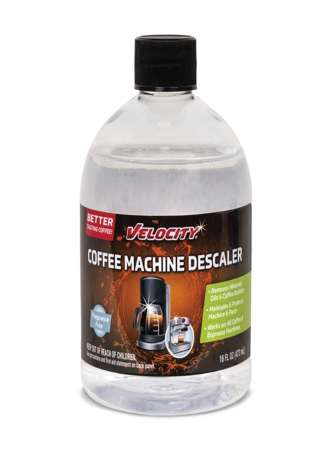 Velocity Coffee Machine Cleaner and Descaler – 4 Uses Per Bottle. Deep Cleans Coffee Makers & Espresso Machines, Coffee Maker Cleaner compatible with Keurig, Breville, Nespresso, Mr. Coffee & More. - Image 1