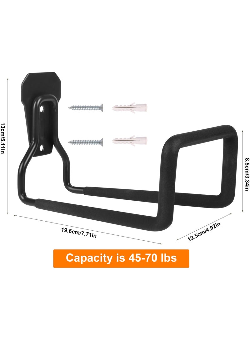 2 Pack Heavy Duty Wall Mount Garden Hose Holder Hooks, Anti-Slip Rubber Coated Metal Storage Brackets for Water Hose, Bicycles, Garage Tools & Outdoor Organizing ﻿ - Image 3