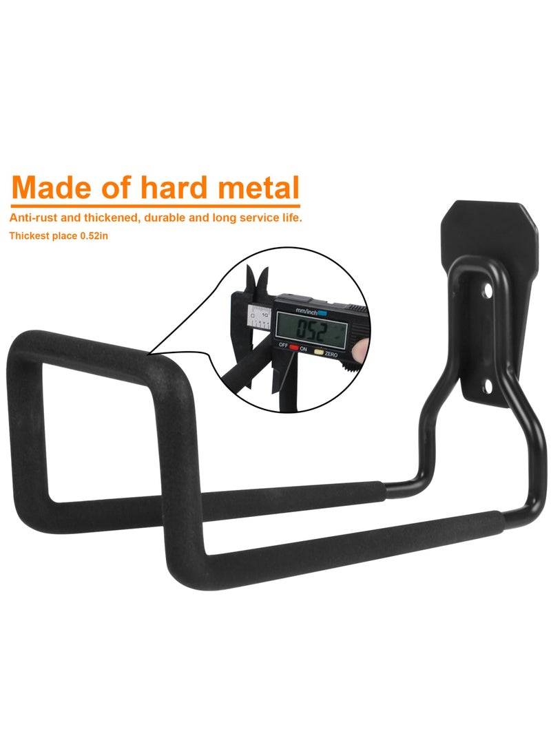 2 Pack Heavy Duty Wall Mount Garden Hose Holder Hooks, Anti-Slip Rubber Coated Metal Storage Brackets for Water Hose, Bicycles, Garage Tools & Outdoor Organizing ﻿ - Image 4