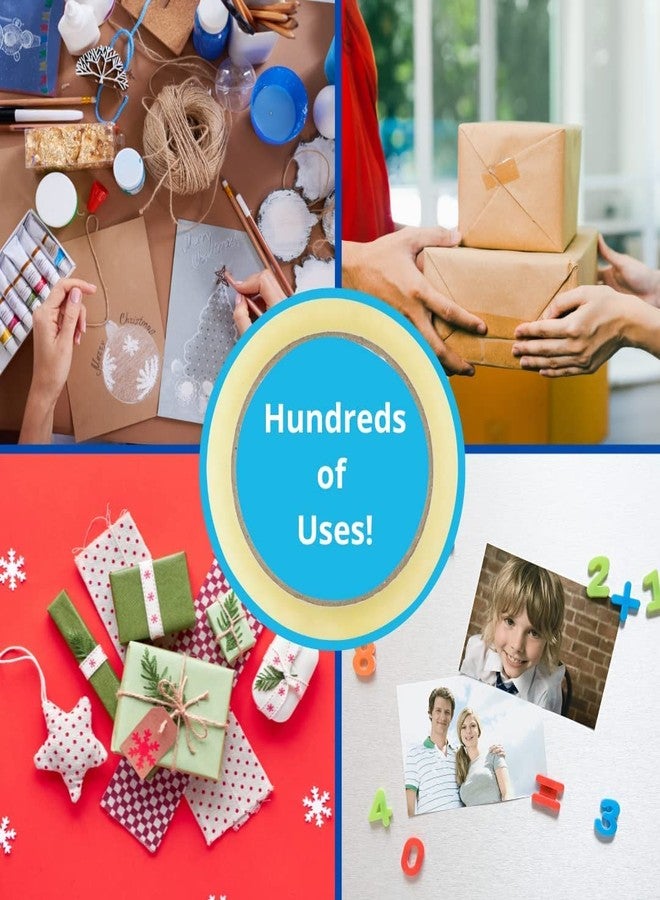 AIPL شريط تغليف شفاف من مادة AIPL BOPP - 18 مم × 50 متر | عبوة من 8 قطع | للتغليف والديكور وأعمال الأشغال اليدوية - Image 2