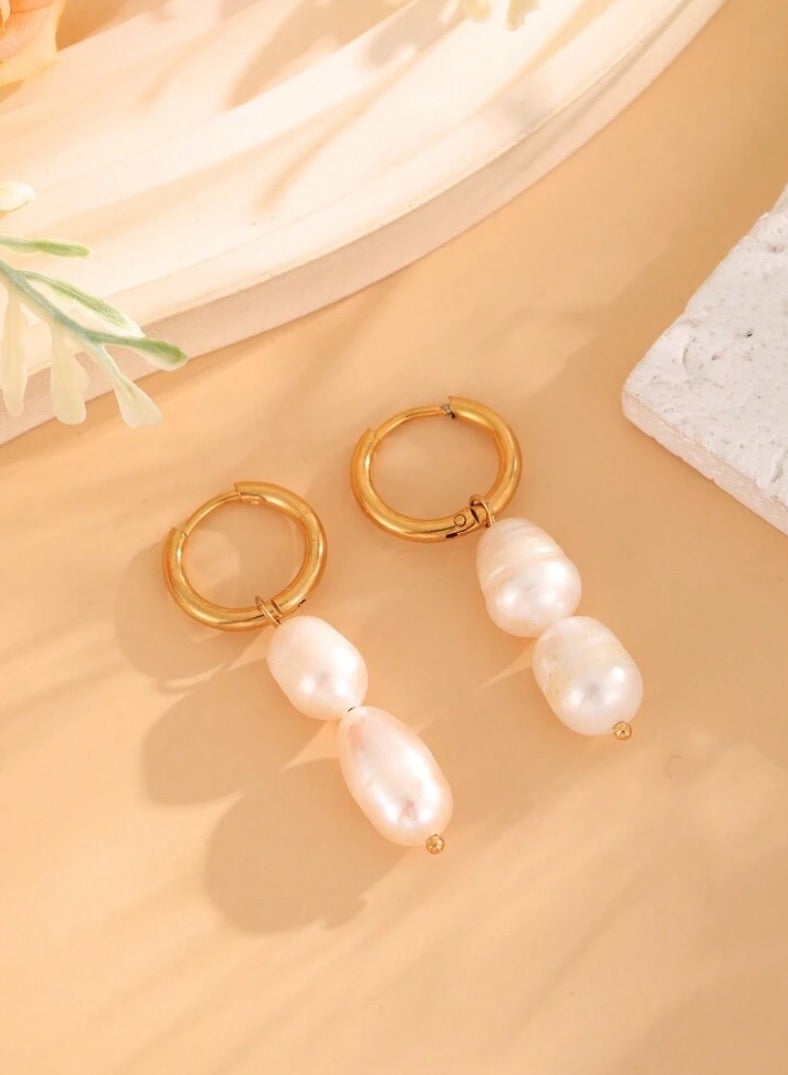 إيكوال حلق اذن نسائي من الاستانلس ستيل أنيق وعالي الجودة باللون الذهبي - Image 4