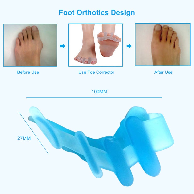 1 Pair Silicone Toe Separators Straightener Men Women Bunion Corrector Hammer Toe Spacers for Foot Fitness - Image 4