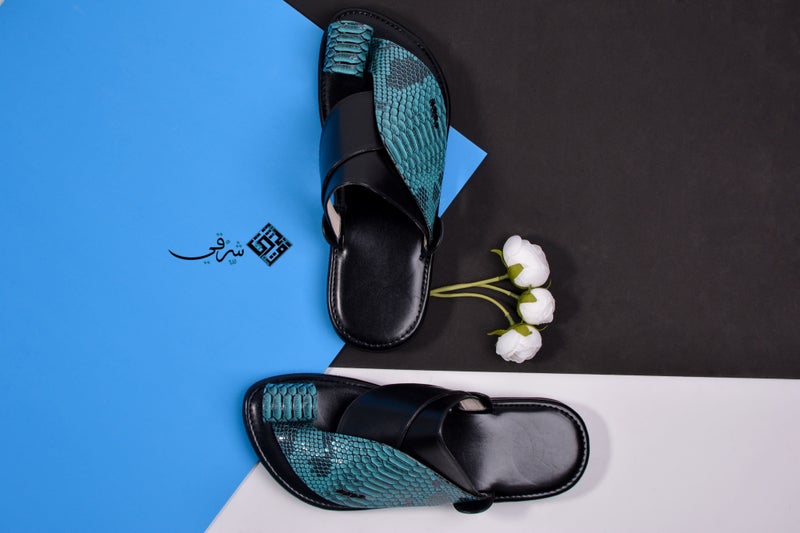 Eastern Sandal Zubairiya Naal | Made in Saudi Arabia | Turquoise Eastern - Image 5
