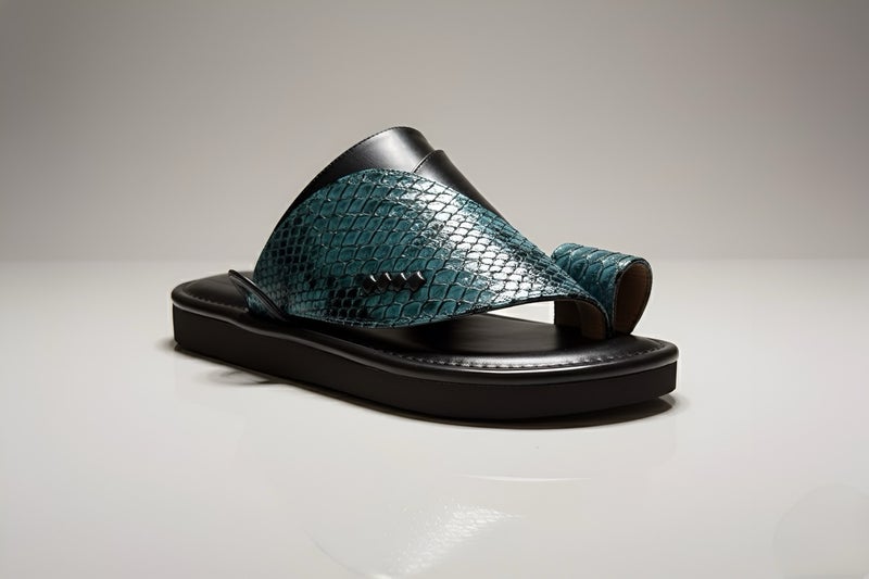Eastern Sandal Zubairiya Naal | Made in Saudi Arabia | Turquoise Eastern - Image 2