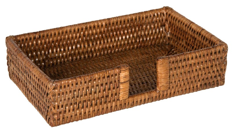 Kouboo KOUBOO 1020069 La Jolla Rectangular Guest Towel HoneyBrown Napkin Holder One Size  - Image 2
