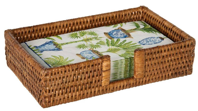 Kouboo KOUBOO 1020069 La Jolla Rectangular Guest Towel HoneyBrown Napkin Holder One Size  - Image 1