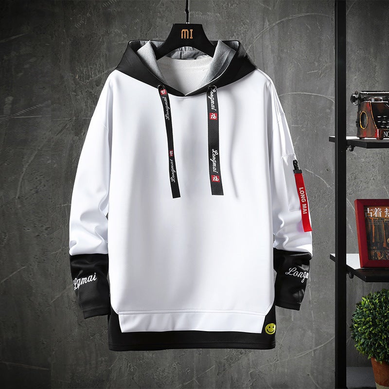 Mens Hoodie Sweatshirt Long Sleeve round Neck Casual Comfortable Polyester Fiber Spring Autumn Unisex Streetwear Fashion lake blue  - Image 3