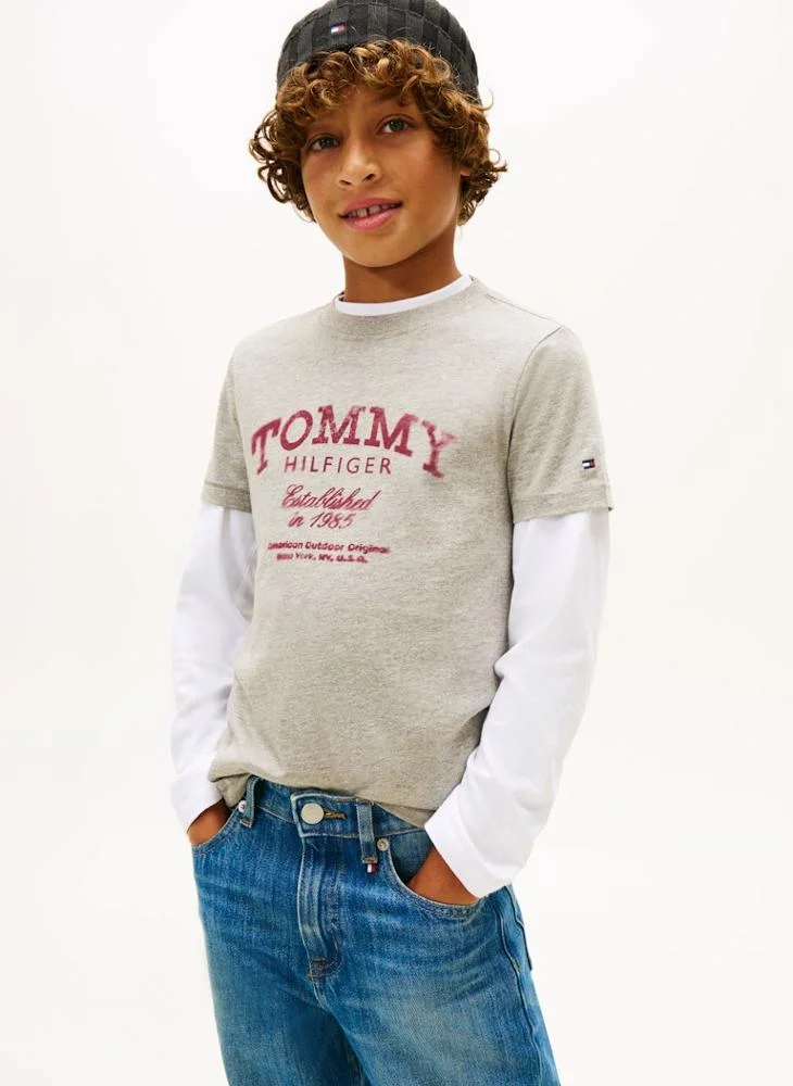 Kids Tommy Faded Print T-Shirt